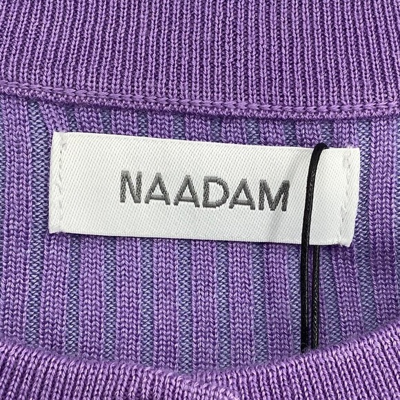 NEW! NAADAM Size Small Merino Silk Short Sleeve Cardigan Sweater $225 msrp J6-11 - Picture 4 of 13